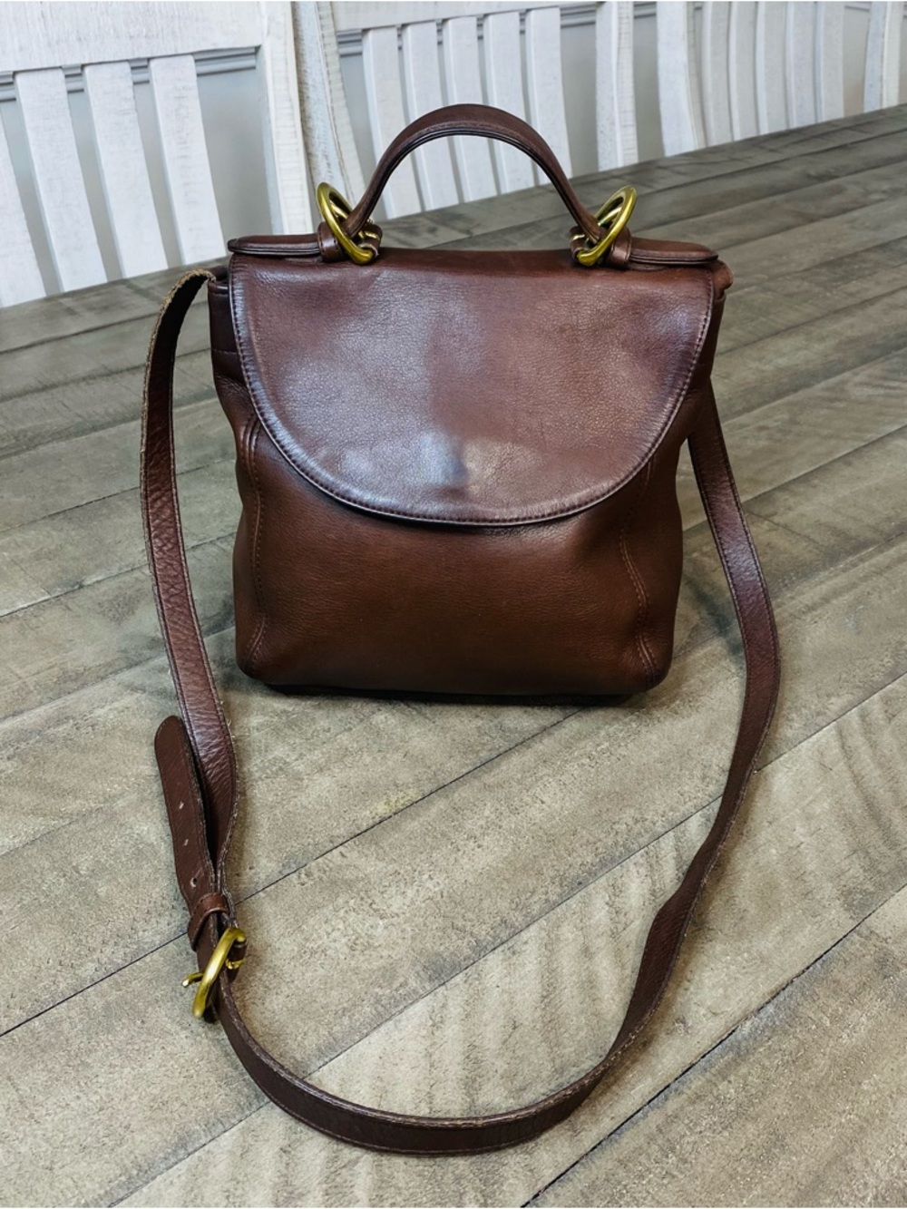 Coach Soho Legacy Top Handle Bag (Style No. 4158) Vintage Brown Leather - Picture 3 of 10